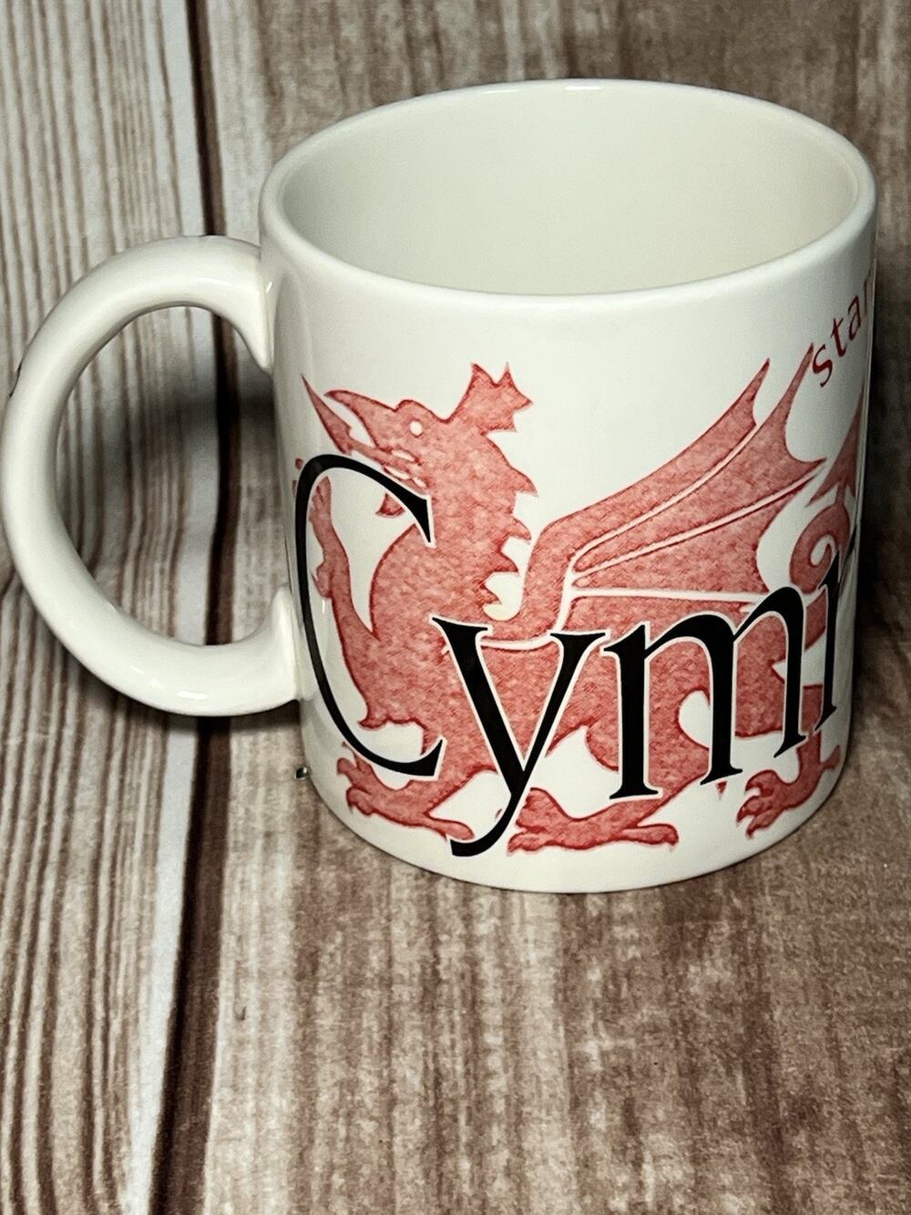 Rare Starbucks Cymru Wales Coffee Cup City Mug Collector Series 20 oz 2002